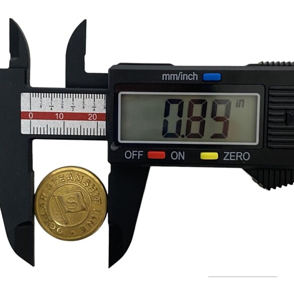 Vintage Dollar Steamship Line Uniform Button Gilt Brass Maritime Naval Militaria - Picture 4 of 5